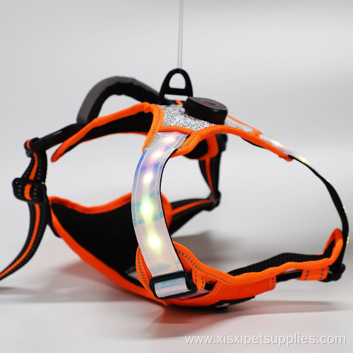 reflective strip adjustable USB Soft Mesh harness set